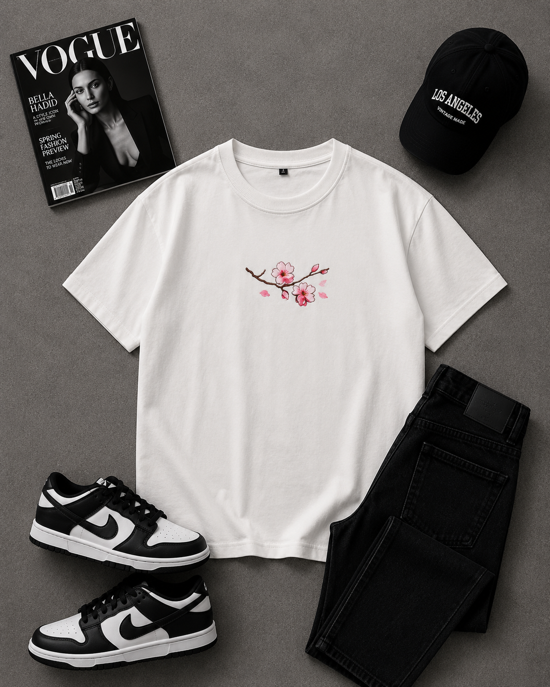 Sakura Blossom Oversized Tee
