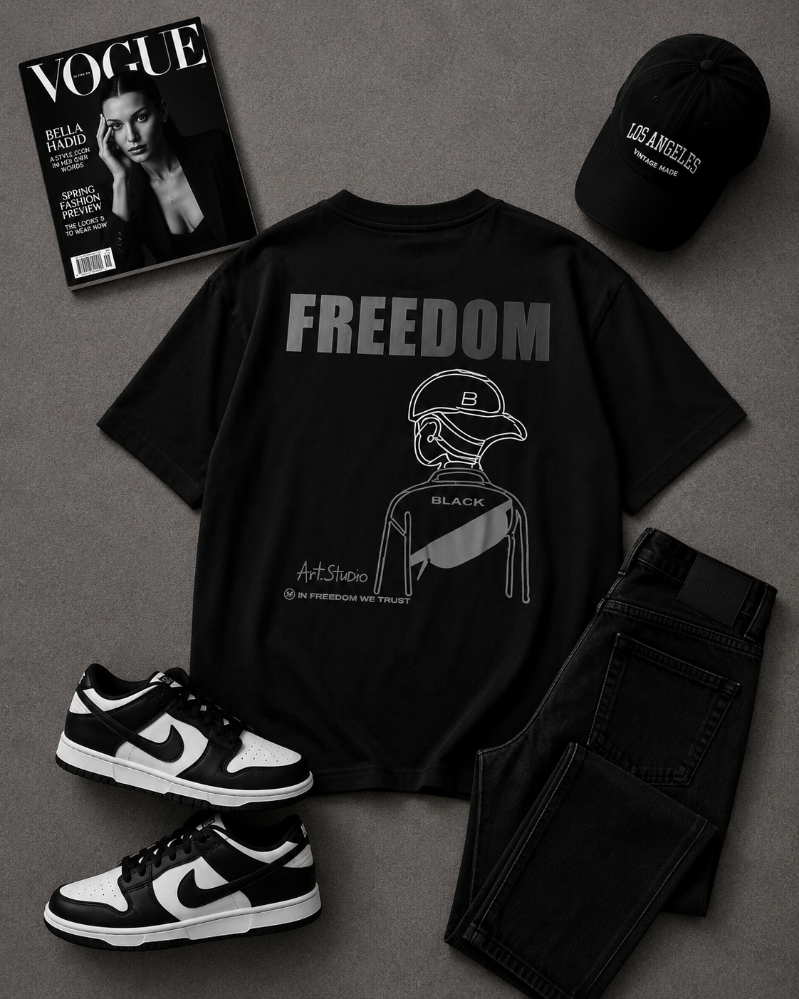 Freedom Oversized Graphic T-Shirt
